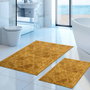 Mijölnir Juego de alfombrillas de baño de algodón amarillo